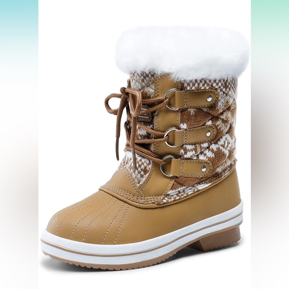 DREAM PAIRS Girls Mid-Calf Winter Snow Boots for Little Kids/Big Kids Size 10 - Picture 1 of 9